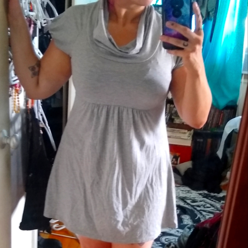 Grey babydoll dress